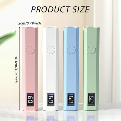 1pc Lámpara de Uñas con Pantalla Digital y Temporizador de Dos Velocidades - Secador de Uñas USB, Portátil para Secado Rápido, Ideal para Salón en Casa, Regalo Perfecto para Artistas de Manicura y Pedicura, Suministros de Diseño de Uñas, Diseño Compacto,