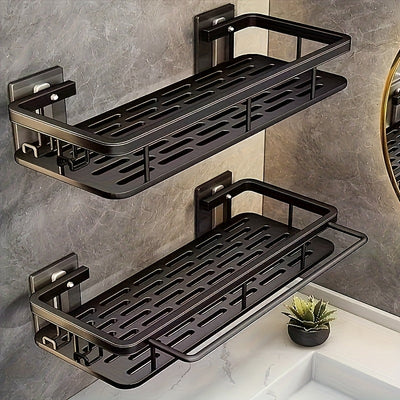 1 juego/2 juegos de repisa flotante para baño y cocina, gran capacidad, instalación sin taladro, ahorra espacio, fácil de instalar, ideal para almacenar artículos de tocador, cosméticos y objetos varios, uso múltiple
