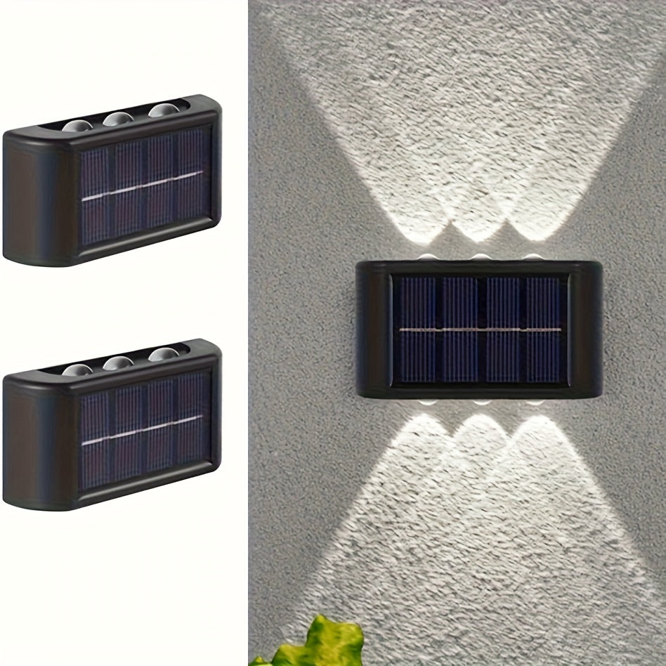 2/4 piezas de luces solares LED para exterior, luces de jardín, balcón, calle, paisaje, decorativas, fáciles de instalar, apliques para jardín, entrada o camino