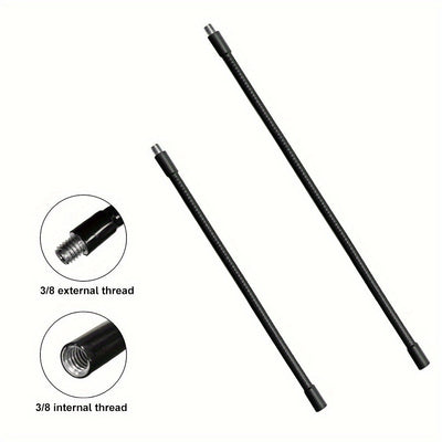 Tubo de extensión de micrófono de gooseneck de metal flexible: 2 tamaños disponibles, 30 cm/11,81 pulgadas y 50 cm/19,68 pulgadas, rosca externa e interna de 3/8, adecuado para soportes de choque y soportes de micrófono