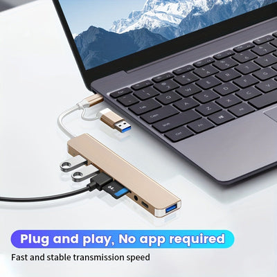 Puente USB 8 en 1 con enchufe de audio, adecuado para tabletas adaptador multi puerto, alimentado por USB, tensión de funcionamiento de 5V, compatible con tabletas