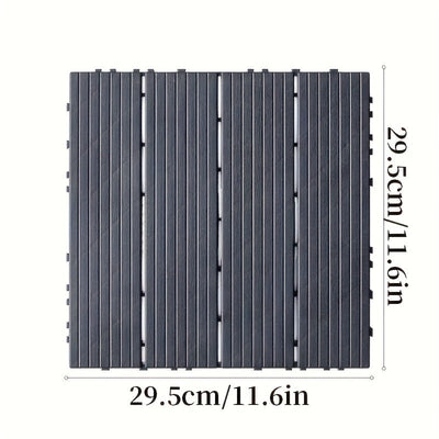 Ladrillos de patio interconectados de plástico, suelo de balcón de patio impermeable, resistente a manchas de hierba en la orilla de la piscina de la entrada, ladrillos de terraza