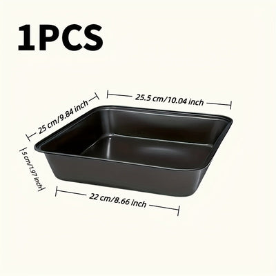 Bandeja de Horneado de Acero al Carbono Resistente - Apta para Horno, Freidora de Aire y Lavavajillas - Antiadherente y Antioxidante - Bandeja Rectangular para Galletas, Pizza y Asados - Fácil Limpieza - Gran Capacidad para Cocinas Domésticas y Comercial