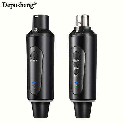 Sistema de Micrófono Inalámbrico DEPUSHENG, Transmisor y Receptor XLR Inalámbricos para Micrófono Dinámico, Mezclador de Audio, Sistema de PA
