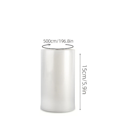 1 rollo, bolsas de sellado al vacío profesional Agashe, superficie de textura avanzada, eliminación eficiente del aire, sello a prueba de fugas, para almacenamiento de alimentos a granel, preparación de comidas, cocción lenta, compatible con la mayoría d