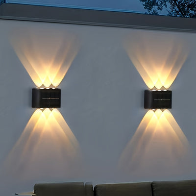 Lámparas solares para exterior con 6 LED, paquete de 2 piezas. Incluye 6 luces LED, 2 modos de iluminación, sin necesidad de carga, fácil instalación y no daña la pared