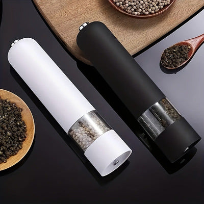 Molino eléctrico de sal y pimienta, fácil de girar, molino de precisión - Uso en cocina y barbacoa, botella de condimento para bistec, molino eléctrico de pimienta negra, Día de San Valentín, Acción de Gracias, regalo de Navidad