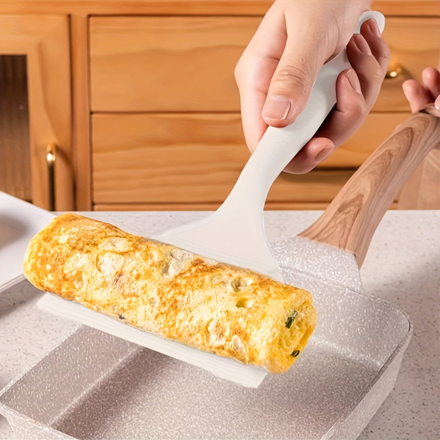 1pc Espátula raspadora de silicona resistente al calor - No adherente seguro para cocinar - Volteador de tortilla para huevos, panqueques, bistec - Utensilio de cocina duradero y fácil de limpiar para cocinar y hornear