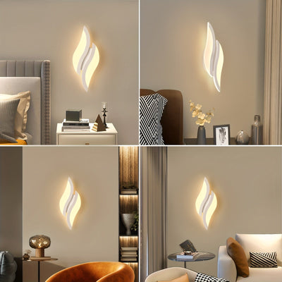 Lámpara de pared LED moderna, luz lineal blanca de 3000K, montaje semibruto de hierro fundido con acabado de metal mate, cableado, control de interruptor, sin necesidad de batería, para salón, dormitorio, pasillo, escaleras - compatible con 110V-240V