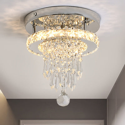 1 lámpara moderna de lujo ligero cuadrada/redonda LED con luz variable tricolor para pasillo, balcón y dormitorio sin interruptor/controle remoto