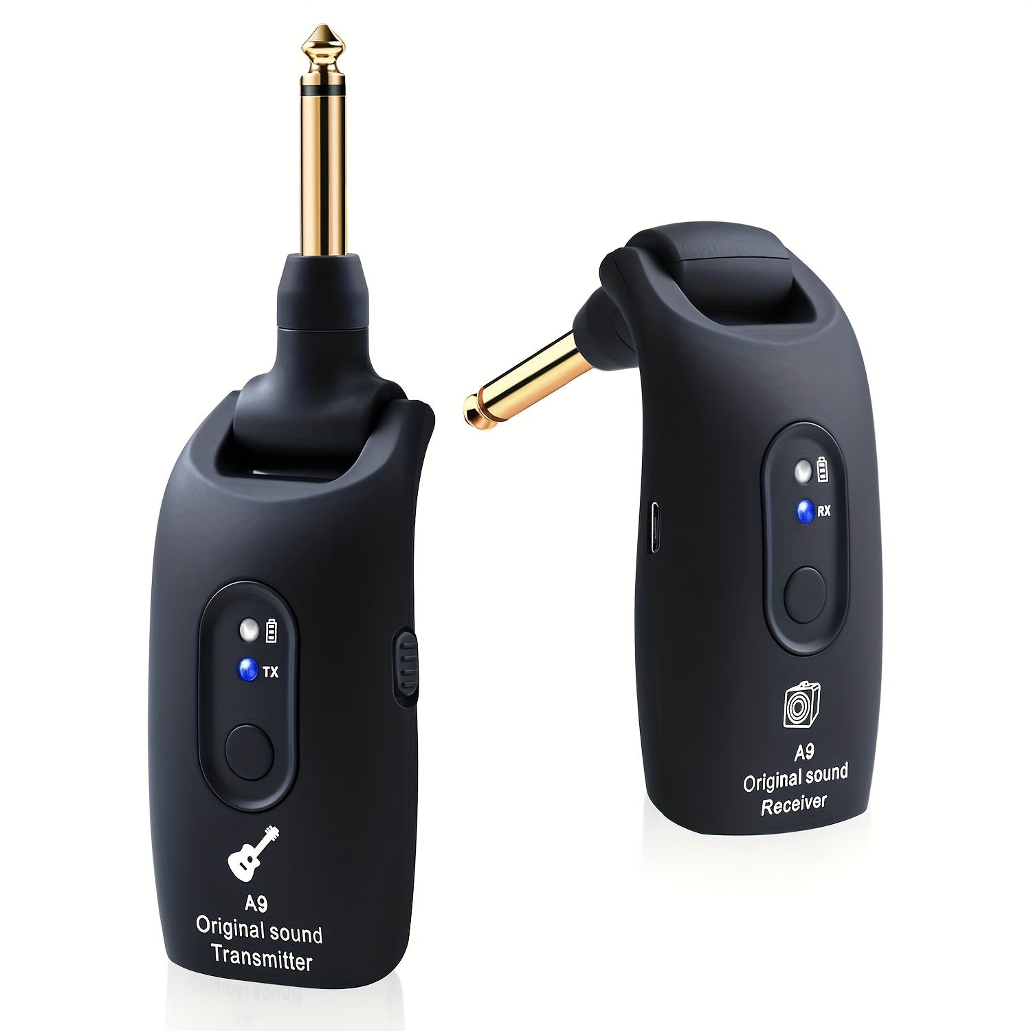 2pcs/1pc Sistema sin varillas de Guitarra 2.4GHz - Plug & Play con Sincronización Automática, Transmisor y Receptor XLR Recargable con Sincronización en 3 Segundos, 0.3W para Guitarras, Bajos, Instrumentos de Viento, Karaoke Doméstico, Equipo Musical, Di