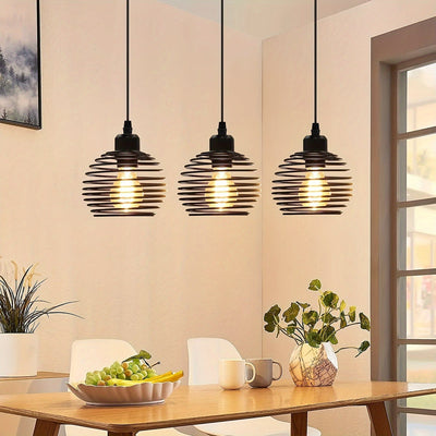 Lámpara colgante estilo vintage, con foco E27, estructura de metal, montaje semiempotrado, brazo ajustable, acabado en negro, ideal para comedor, sala de estar, estudio, restaurante u oficina