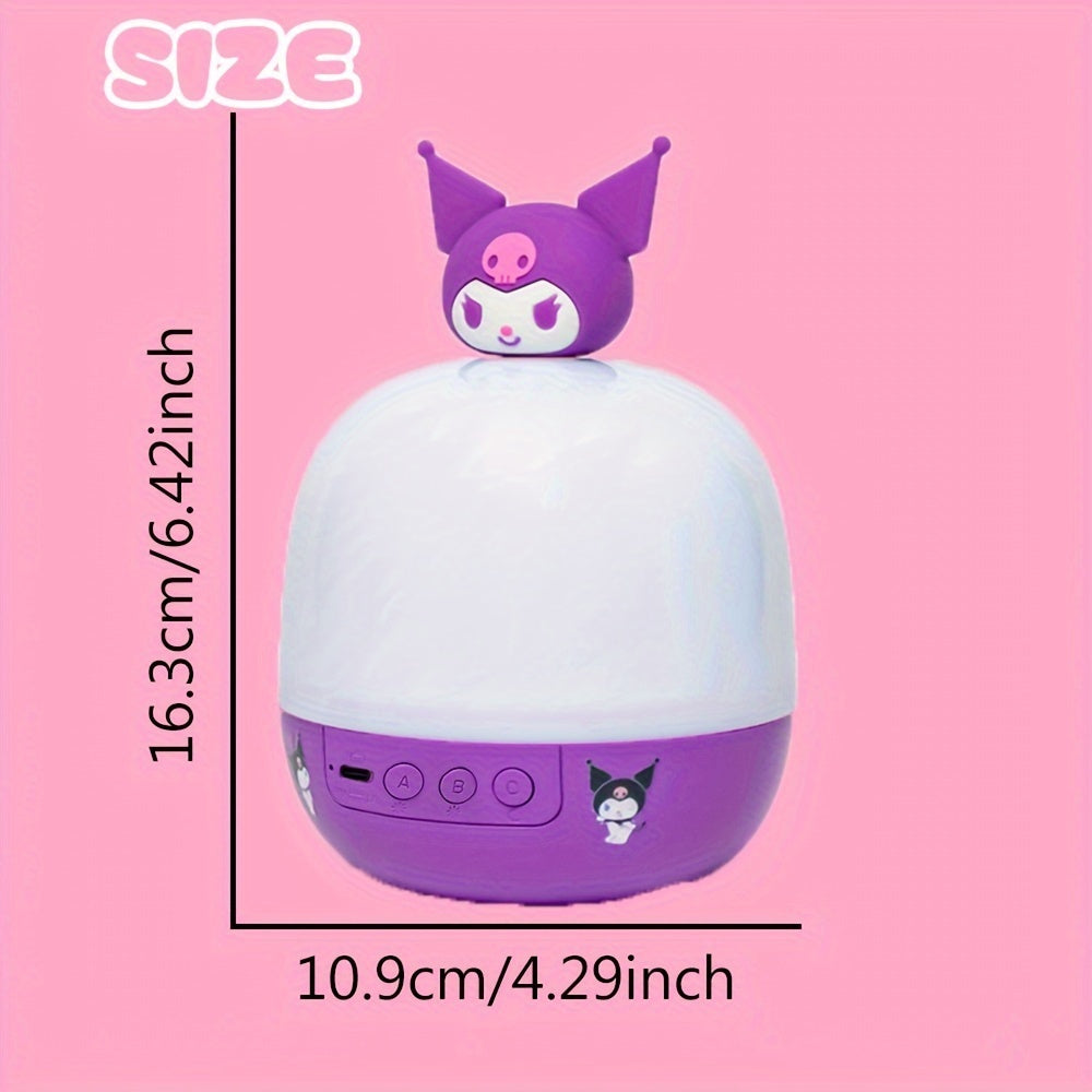 Decoración Divertida, Proyector de Luz Nocturna Giratorio 360° de Sanrio Kuromi & Cinnamoroll – LED Ajustable de 3 Colores, Alimentado por USB, Lámpara Portátil Linda con 12 Diapositivas de Luna y Estrella, Ideal para Decoración de Habitaciones, Decoraci
