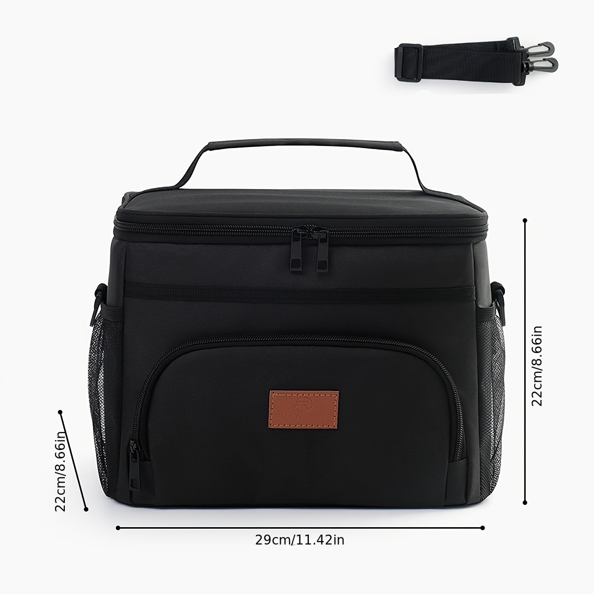 Bolsa de almuerzo aislada de gran capacidad - Caja de refrigeración portátil linda con correa de hombro, recubierta de papel aluminio grueso, ideal para la escuela, la oficina, los viajes y las meriendas al aire libre, almuerzo, regreso a la escuela.