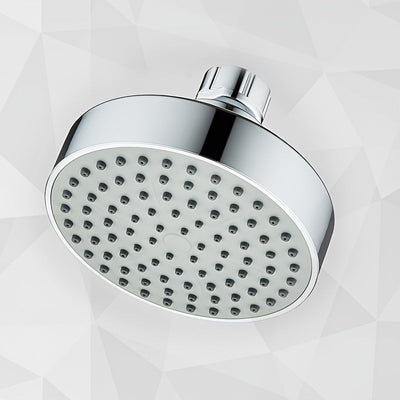 1 cabezal de ducha de lluvia a alta presión, circular, montado en la pared, acabado en negro, construcción de plástico duradero y fácil instalación para modernizar el baño, acabado pulido, funcionamiento suave