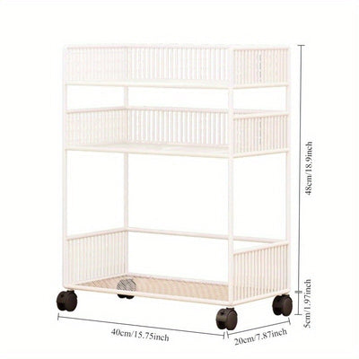1 unidad Organizador de escritorio de metal moderno, estantería de almacenamiento abierto de varios niveles para suministros de oficina, libros, bocadillos de cocina, no requiere electricidad, construcción de metal duradera