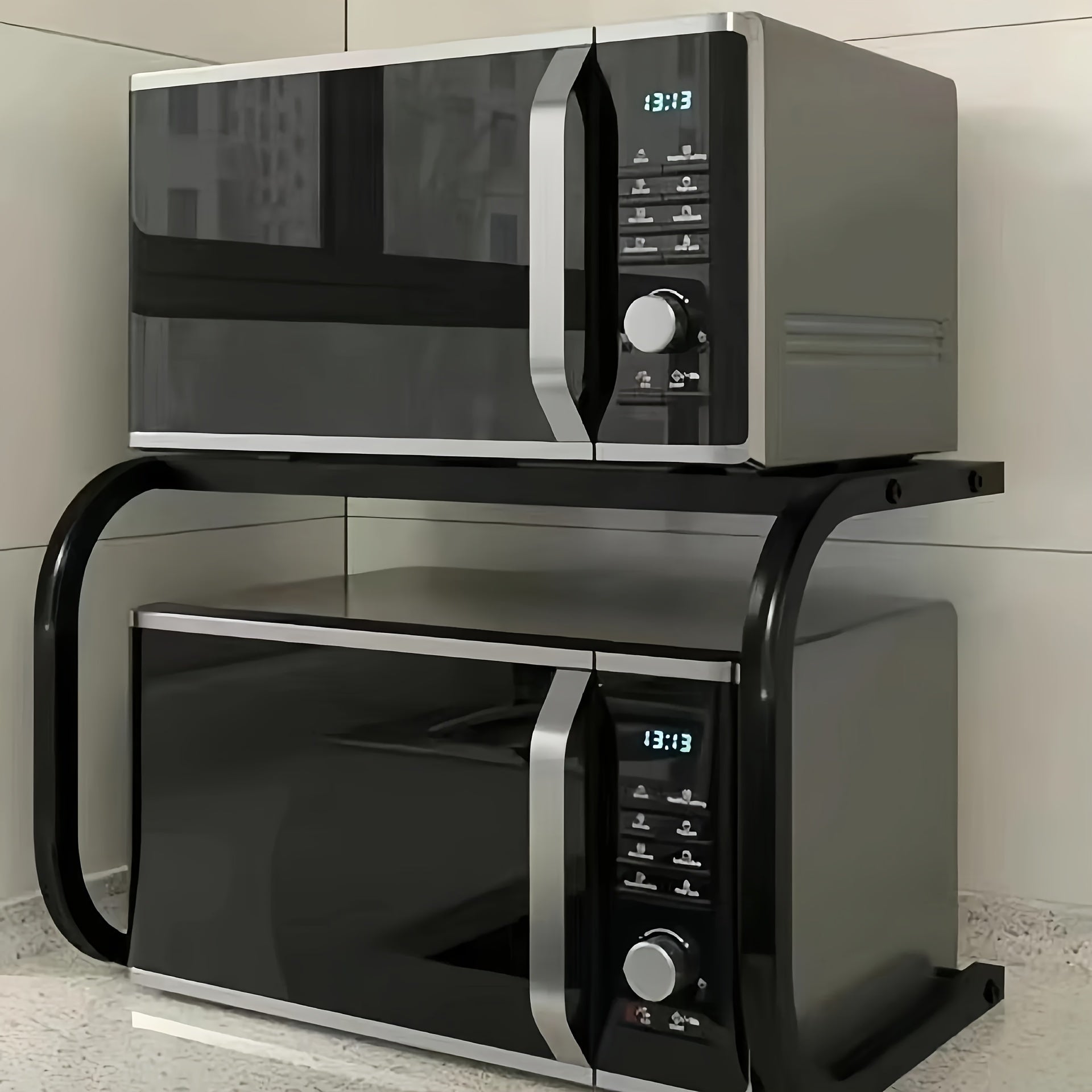 Rejilla de almacenamiento para microondas, encimera multifuncional de cocina, rejilla para horno, rejilla de almacenamiento especial para arrocera doméstica de varias capas (1pc)
