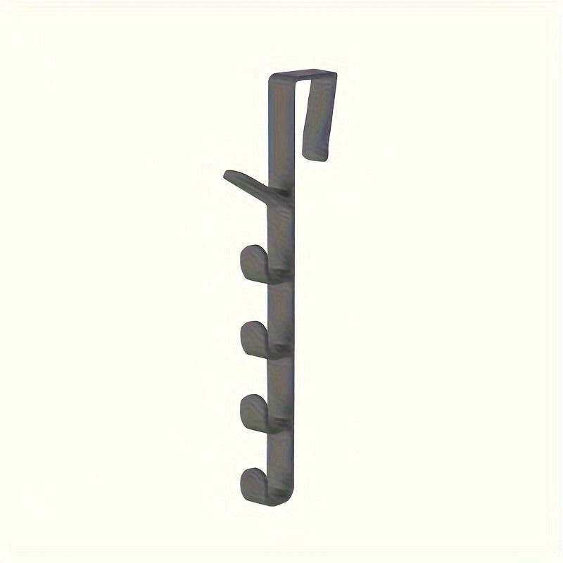 Colgador de ropa multifuncional de plástico para puerta - Organizador de almacenamiento resistente y ahorrador de espacio para dormitorio, bolsos y accesorios