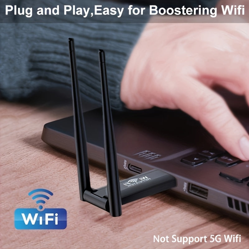 1 pieza de repetidor de WiFi portátil de 300 Mbps - Rango largo, extensor de USB sin controlador para hogar, oficina y juegos, 2,4 GHz, soporte para 4K y juegos, uso interior solo, solución de WiFi interior | WiFi de largo alcance | router de WiFi USB