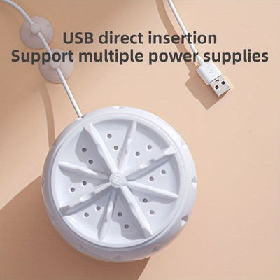 Lavadora Portátil Turbo - Lavado Rápido con USB para Viajes, Dormitorio y Hogar - Sin Batería Necesaria, Ideal para Calcetines, Ropa Interior y Prendas Pequeñas - Diseño Compacto Ahorrador de Espacio