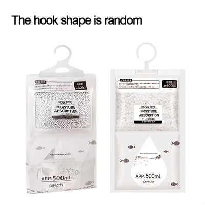 Bolsas deshumidificadoras de ropa y hogar de 500ml, absorción de humedad sin electricidad, paquete de 5, para armarios y hogares, absorbe la humedad, no requiere energía