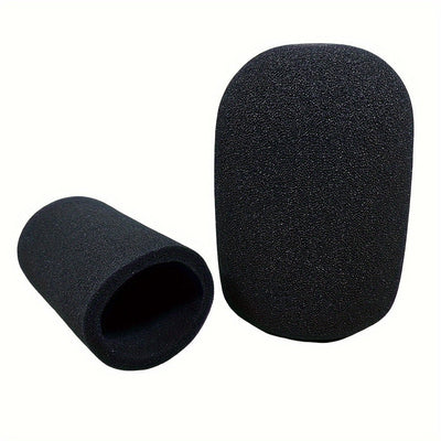 2 piezas de parabrisas de micrófono para Shure SM7B, cubierta de espuma de conector XLR, filtro antipop de reducción de ruido, accesorios de micrófono, negro, sin batería requerida para Shure SM7B