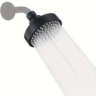1pc Cabezal de ducha redondo de pared y montaje colgante - Rociador de lluvia de alta presión, fácil instalación, boquillas de pegamento suave que evitan el bloqueo, ideal para el cuidado suave del cabello y la piel, accesorio esencial para el baño