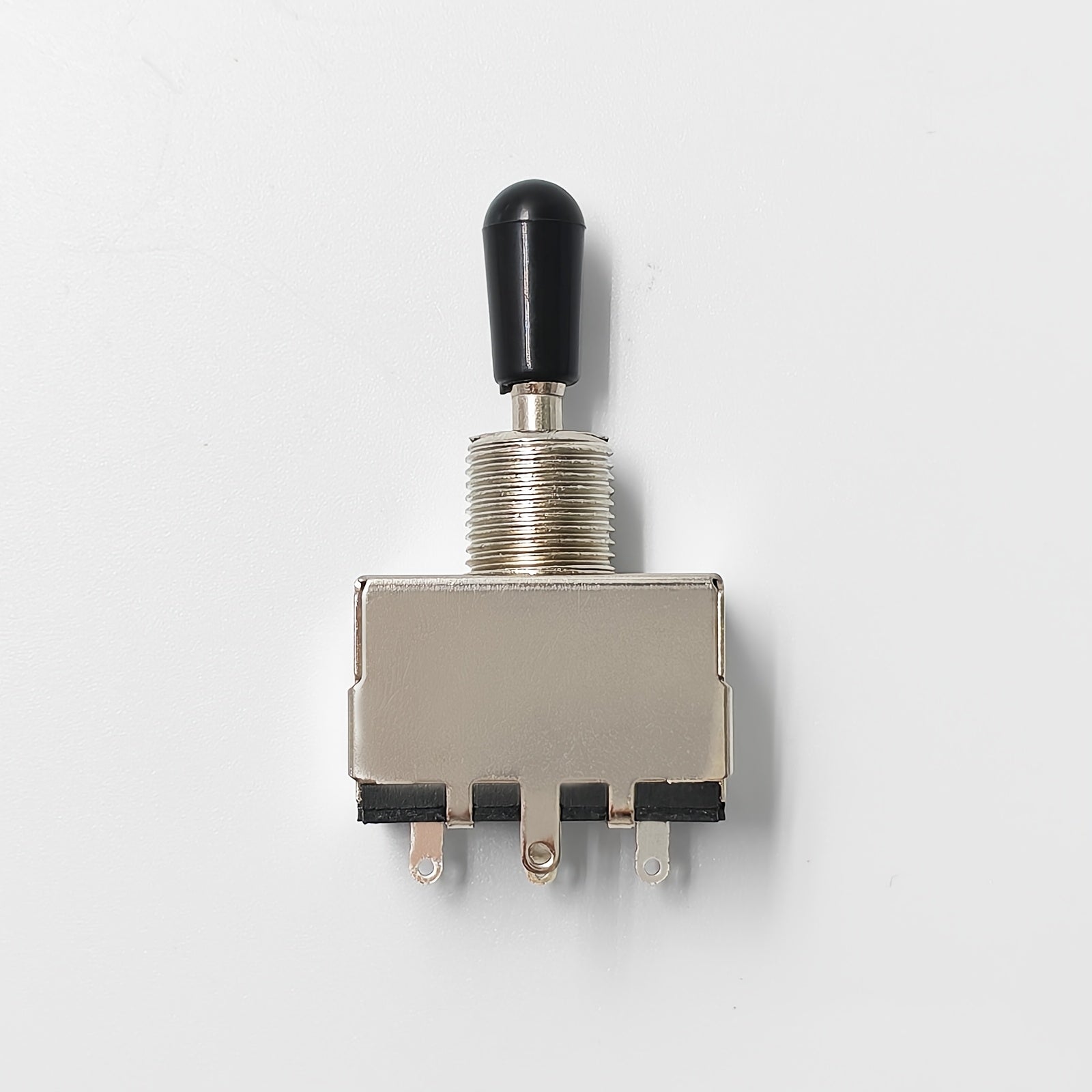 Interruptor de 3 vías para control de tono de guitarra, selector de 3 vías con carcasa metálica, conmutador de palanca metálica con 3 tapas de perilla (negro/blanco/crema), compatible con interruptores de guitarra eléctrica LP, disponible en tres colores