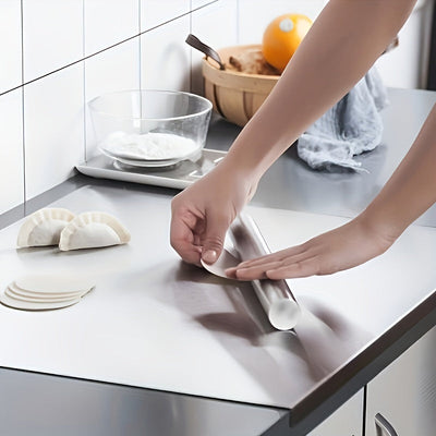 Tablero de corte de acero inoxidable con borde, tablero de hornear de alta resistencia para carnes, verduras y pan, fácil de limpiar.