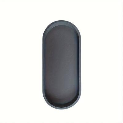 Bandeja de tocador elegante negra de silicón, organizador multifuncional para baño, ideal para exhibir artículos de aseo, perfumes y joyería, con diseños artísticos, accesorio para lavabo, construcción en silicón, decoración y accesorios para baño, bande