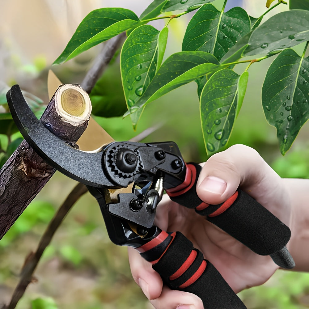 1pc Tijeras de Jardinería Manuales Resistentes - Herramienta Multifuncional Ultra Afilada con Mangos Ergonómicos Antideslizantes, Tijera Profesional para Plantas, Flores y Arbustos, Corte de Setos, Diseño Clásico, Acero de Alta Calidad, Prunador Manual p