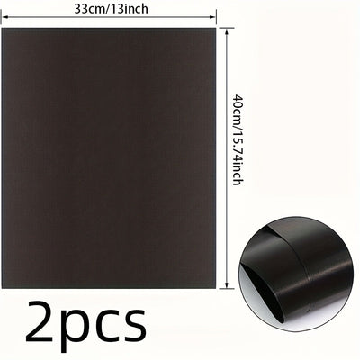 2 piezas de Revestimientos para Horno Antiadherentes Extra Gruesos de 33.02*39.98 cm - Alfombrillas Fáciles de Limpiar para Uso en Restaurantes con Eléctrico, Gas y Parrilla