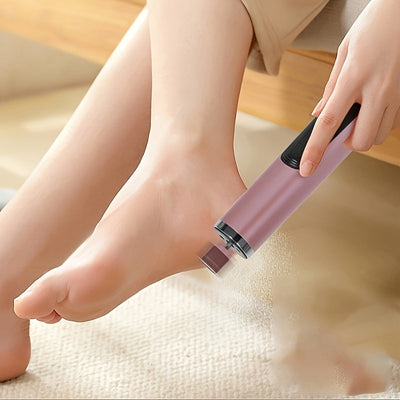 2025 Nuevo Lijador Eléctrico de Pies, Control con Un Botón para Eliminar Callosidades y Grietas Beige Claro, Recargable con Almohadillas Reemplazables, Kit de Pedicura para Grietas en Talones de Hombres y Mujeres