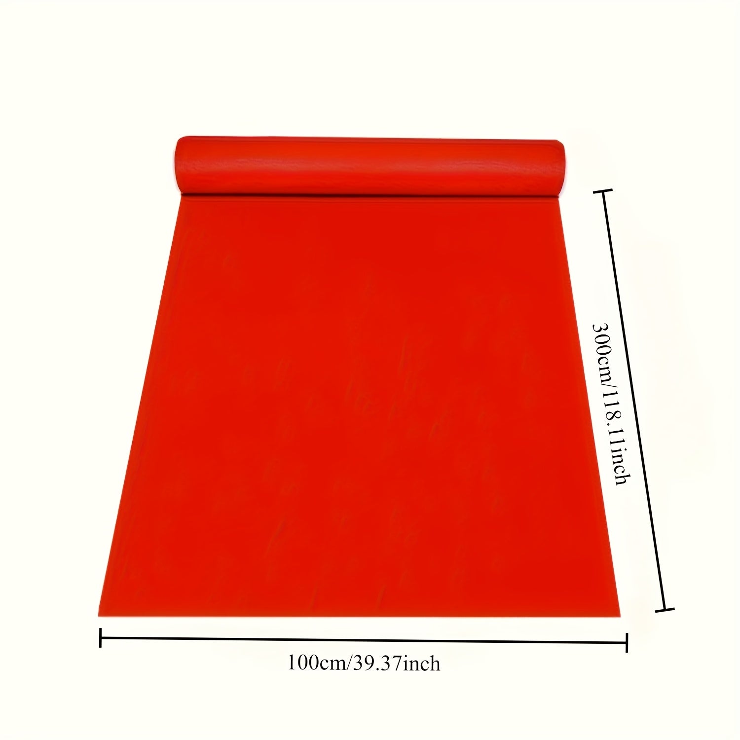 Alfombra rectangular roja de color sólido tejido plano no tejido de 100 × 300/400/500/600 cm, ligera, hecha a máquina, con respaldo de polipropileno, solo lavado a mano, con decoración para interiores y exteriores de Año Nuevo, Navidad, Acción de Gracias