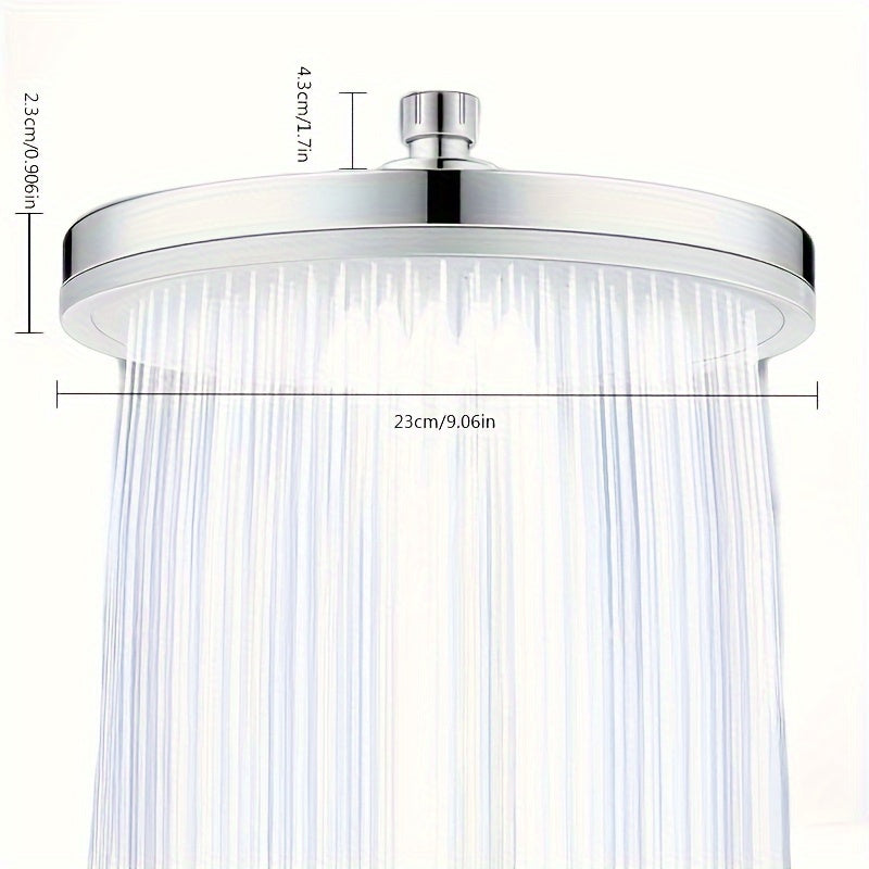 1pc Cabezal de Ducha de Lluvia de Alta Presión con Gran Salpicadura, Cabezal de Ducha de Lluvia Presurizado de Una Sola Cabeza para el Hogar