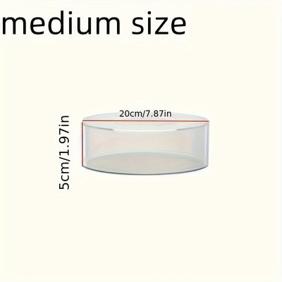 Soporte Redondo de Acrílico Transparente de 5.0 cm de Alto para Pastel, Boda DIY con Relleno Aleatorio y Soporte de Exhibición Combinado, Apilable, para Bodas, Cumpleaños, Decoraciones de Mesa, Suministros para Fiestas Sin Luz
