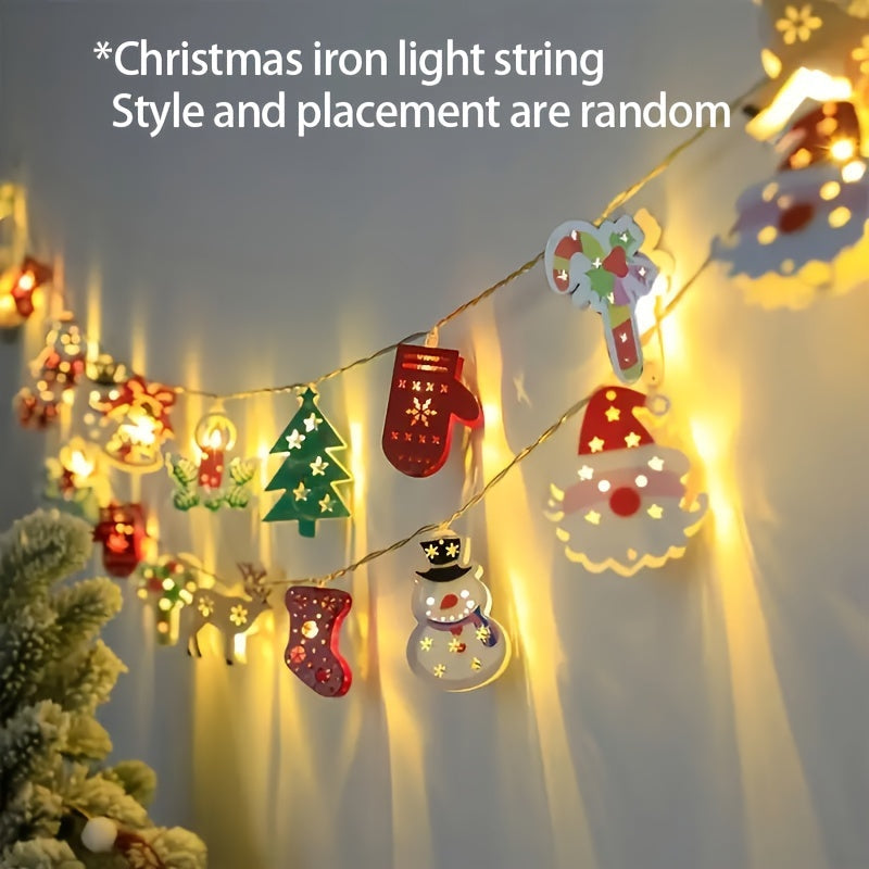 Decoración Brillante, Encantadoras Luces de Navidad LED - Santa, Muñeco de Nieve y Más - Perfectas para Decoración Navideña Interior, Fiestas y Ambiente de Dormitorio [Pilas No Incluidas], Decoraciones Navideñas