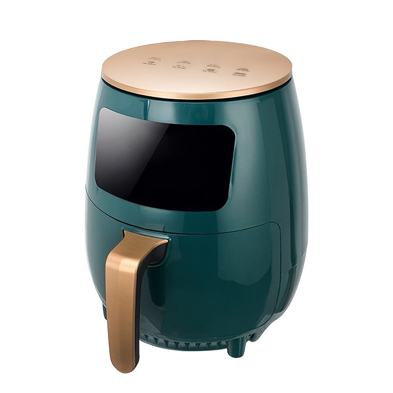 1 pieza de freidor de aire inteligente multifuncional - Capacidad de 4,5 litros, horneado a 200 °C, cesta de horneado extraíble, pantalla digital y temporizador, cocina sin aceite y baja en grasas para pizza, camarones, bistec, pollo frito, tartas de hue