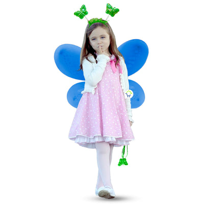 Disfraz De Mariposa Hada Alas Diadema Varita Halloween OF491