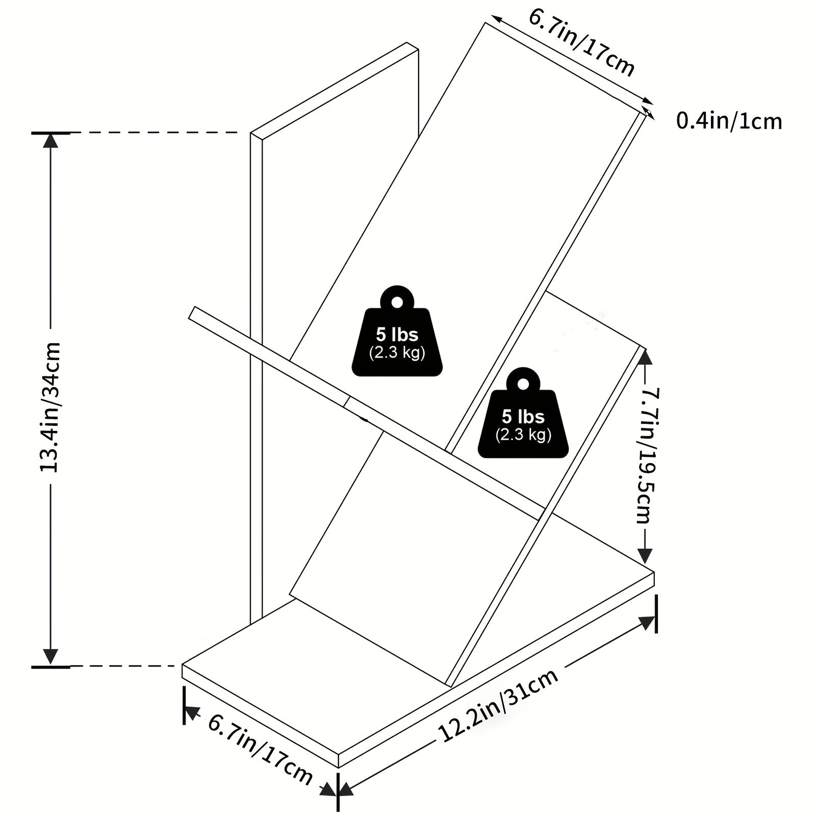 Estante de árbol DIY, estantería de suelo de 3 niveles, blanco, muebles decorativos modernos, organizador de ahorro de espacio, ideal para salón, dormitorio, oficina, estanterías de madera resistentes y duraderas, ensamblaje fácil, casas de jardín