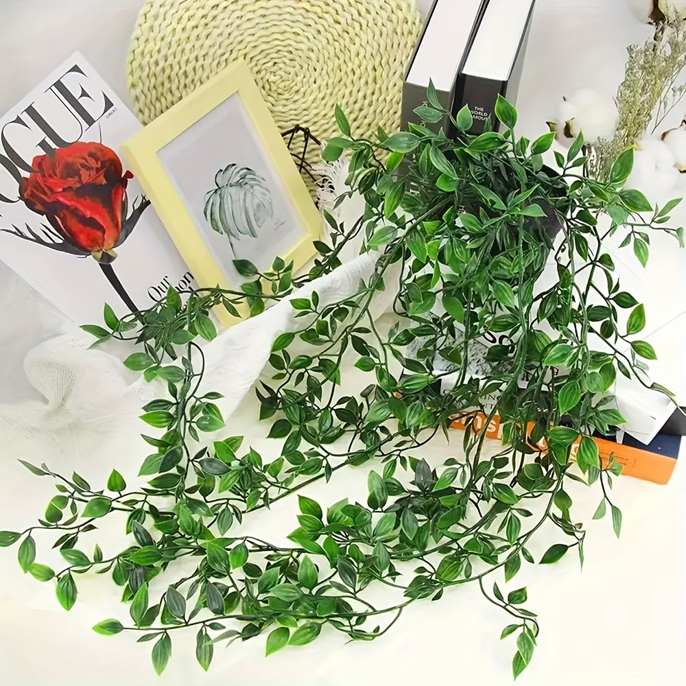 2 piezas de plantas simuladas, plantas verdes colgantes tipo mandala, ideales para decorar el baño, la sala de estar y el hogar, así como para bodas y cumpleaños, decoración para el jardín, escritorio y estantería, decoración interior y exterior para pri