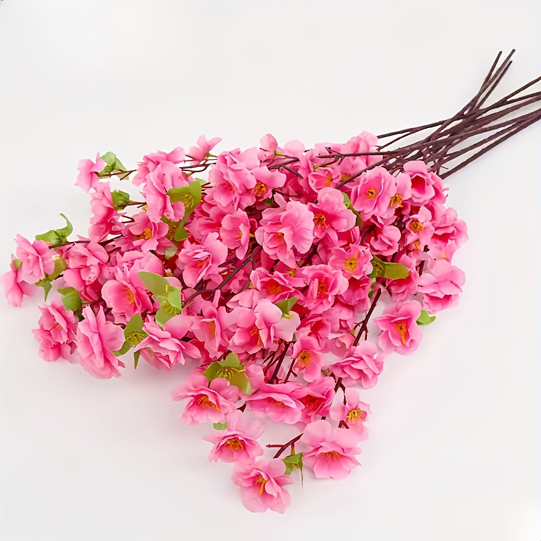 20 paquetes de flores de cerezo rojo simuladas, decoraciones para bodas, adecuadas para jardines, patios, hoteles y espacios al aire libre, muy adecuadas para primavera y verano, Día de San Valentín, Pascua, Día de San Patricio, flores simuladas para ext
