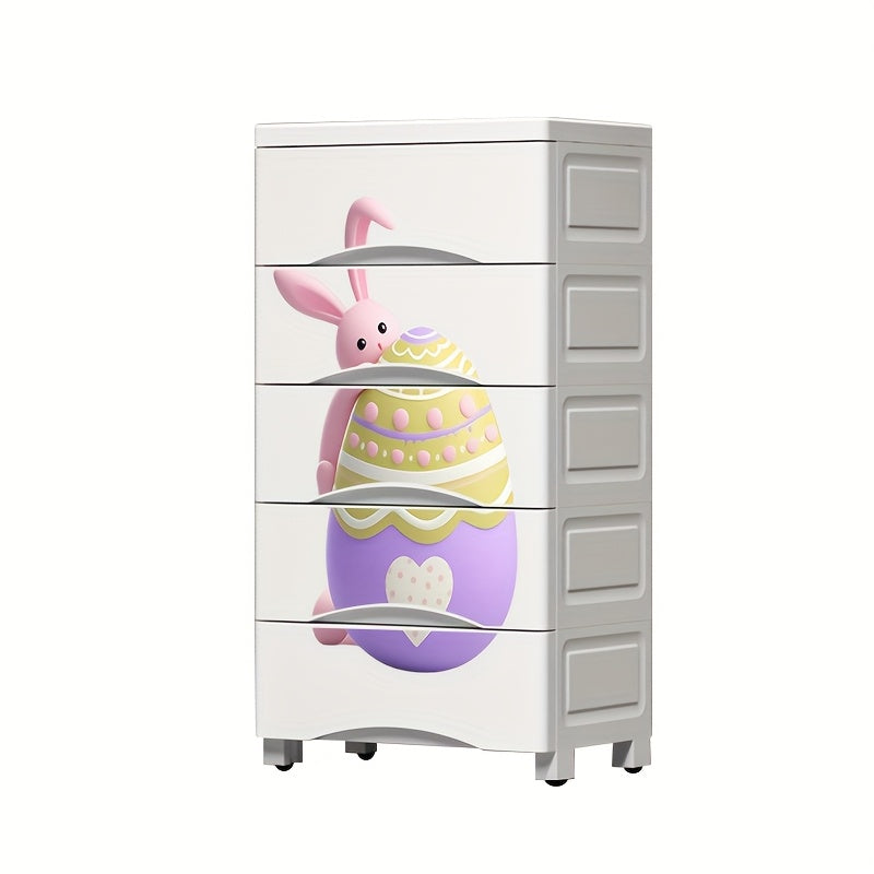 Un armario de almacenamiento moderno y minimalista con cajones, adecuado para dormitorios, este pequeño armario de noche está hecho de plástico.