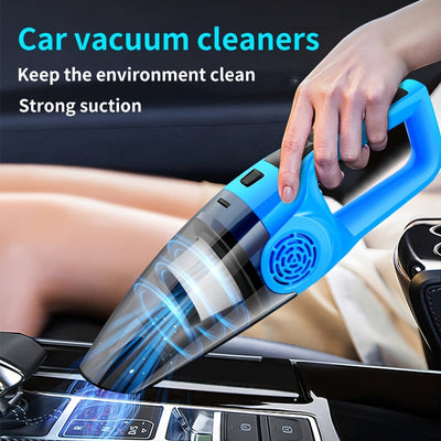 Aspiradora de mano para auto, 12V de alta potencia, gran capacidad de succión, limpia ranuras y espacios en el auto, ideal para pelo de gato y perro