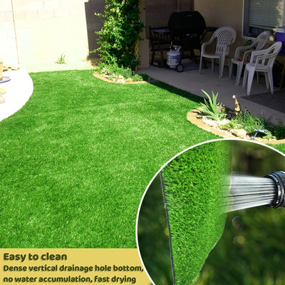 Césped artificial de lujo, 1 pieza de 121.92 cm x 243.84 cm, pasto sintético grueso, ideal para jardín, área de juegos, fiestas, decoración de mesa al aire libre, entrenamiento de mascotas y jardín trasero, perfecto para decoración de Halloween y Navidad