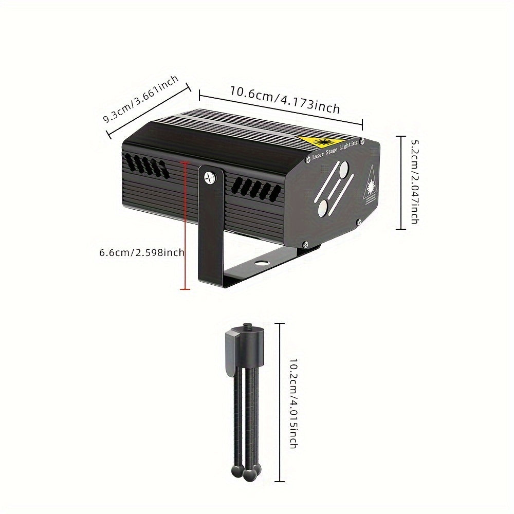 2 luces LED vibrantes para escenario con control remoto - Alimentación por USB, rotación de bola de discoteca, ideales para fiestas DJ, KTV, cumpleaños, Halloween, Navidad y más - Efectos de iluminación versátiles para DJ, luces para fiestas
