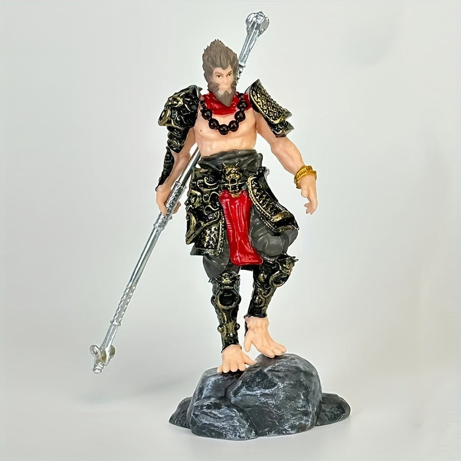 1pc Figura de acción de Wukong - Guerrero mítico Qi Tian Dao, decoración de escritorio de moda, ideal para diferentes tipos de habitaciones, plástico duradero, regalo de Acción de Gracias, no requiere electricidad
