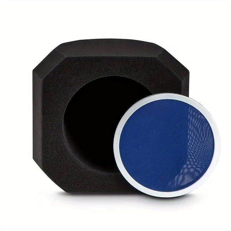 Micrófono de alta calidad acústica con pantalla de viento, filtro de pop incorporado, diseño de bola para reducción de ruido, material de espuma absorbente de sonido, sellado de cinco lados para reducción intensa de ruido, adecuado para estudios de graba