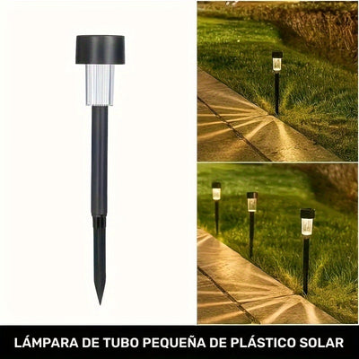 10 luces solares para caminos con hardware de instalación, diseño semirecargable removible, ahorro de energía, control con interruptor, ideales para patios, jardines, césped y entradas