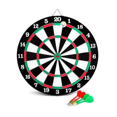 Tablero Dardos 2 En 1 Tiro Al Blanco Diana Madera Reversible D12